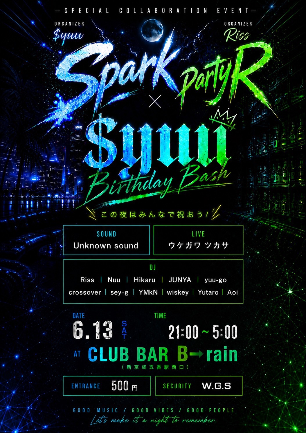 Spark party R × $yuu Birthday Bash Flyer
